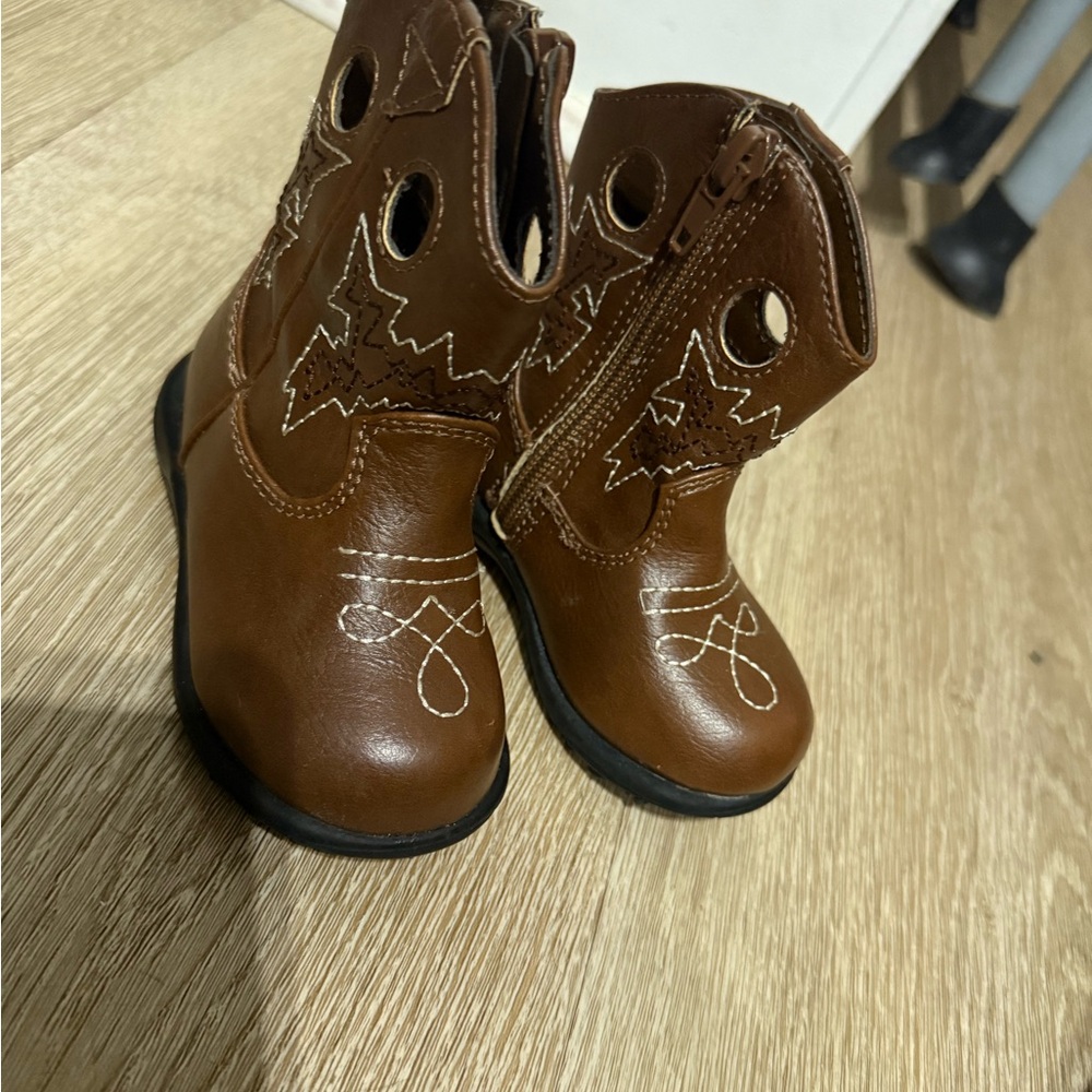 Wonder Nation Kids Brown Western Boots
